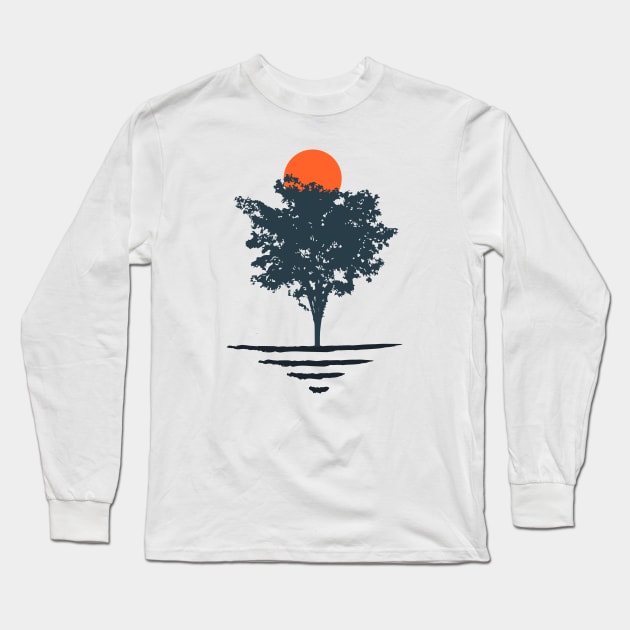 Minimalist Abstract Nature Art #41 Tree Long Sleeve T-Shirt by Insightly Designs